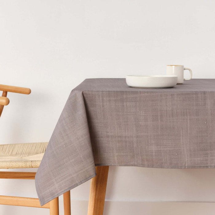 Nappe anti-taches au toucher tissu Gris Sombre