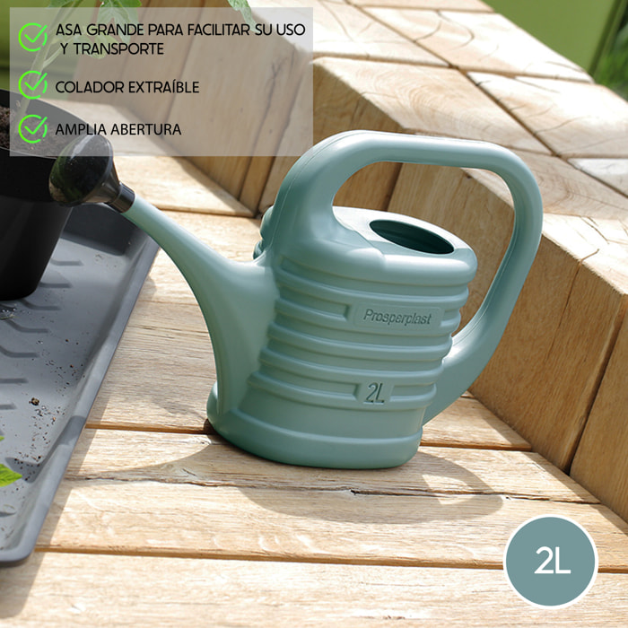 Regadera de jardin 2L Prosperplast Zebra en color savia