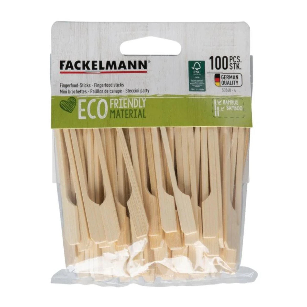 Lot de 100 piques en bois 9 cm Fackelmann Basic