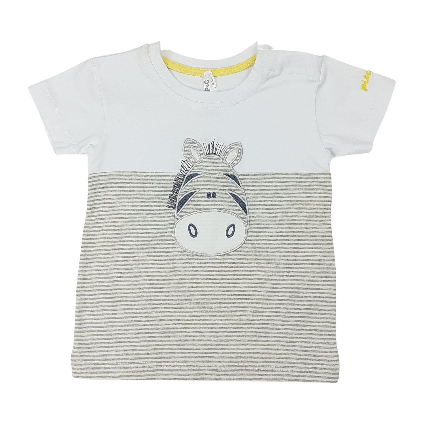 T-SHIRT M/C JERSEY BIANCO ZEBRA