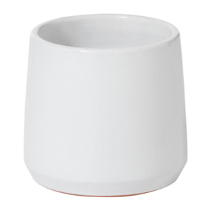 J-Line Cachepot Rond Ceramique Blanc Extra Small