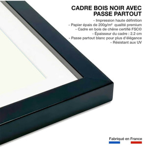Affiche  orsetto lavatore Affiche sous cadre noir