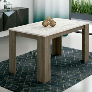 Mesa de comedor Berta 140 Trufa - Cañón blanco