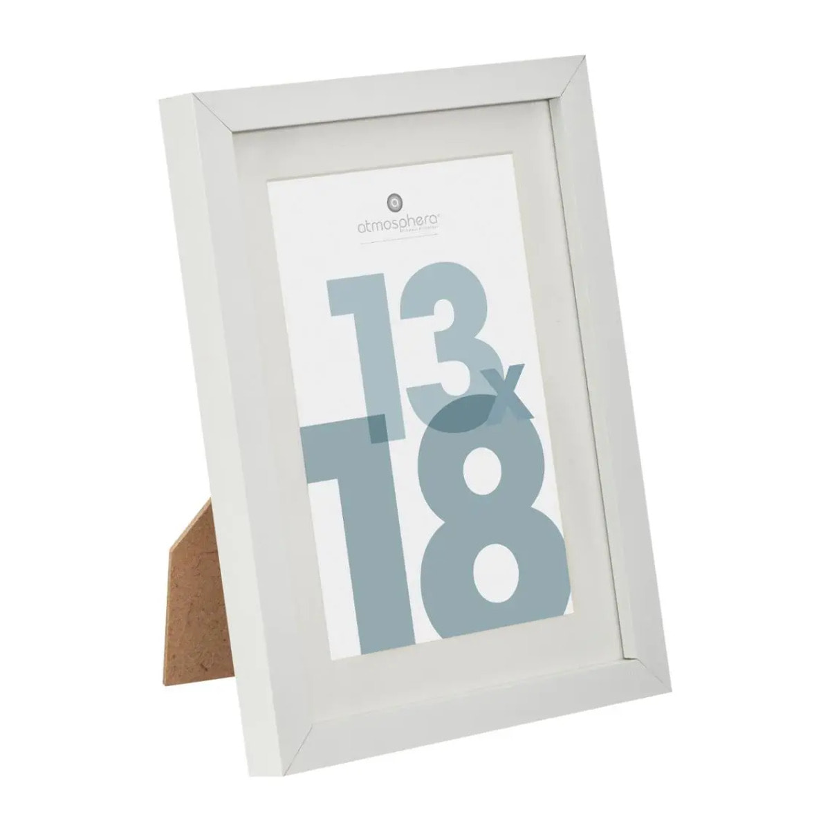 Cadre photo "Manu" - bois et verre - blanc - 13x18 cm