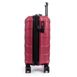 Juego de 4 maletas Trolley extensibles, en material ligero ABS de alta resistencia. Cerradura numérica, 4 ruedas dobles giratorias 360°.