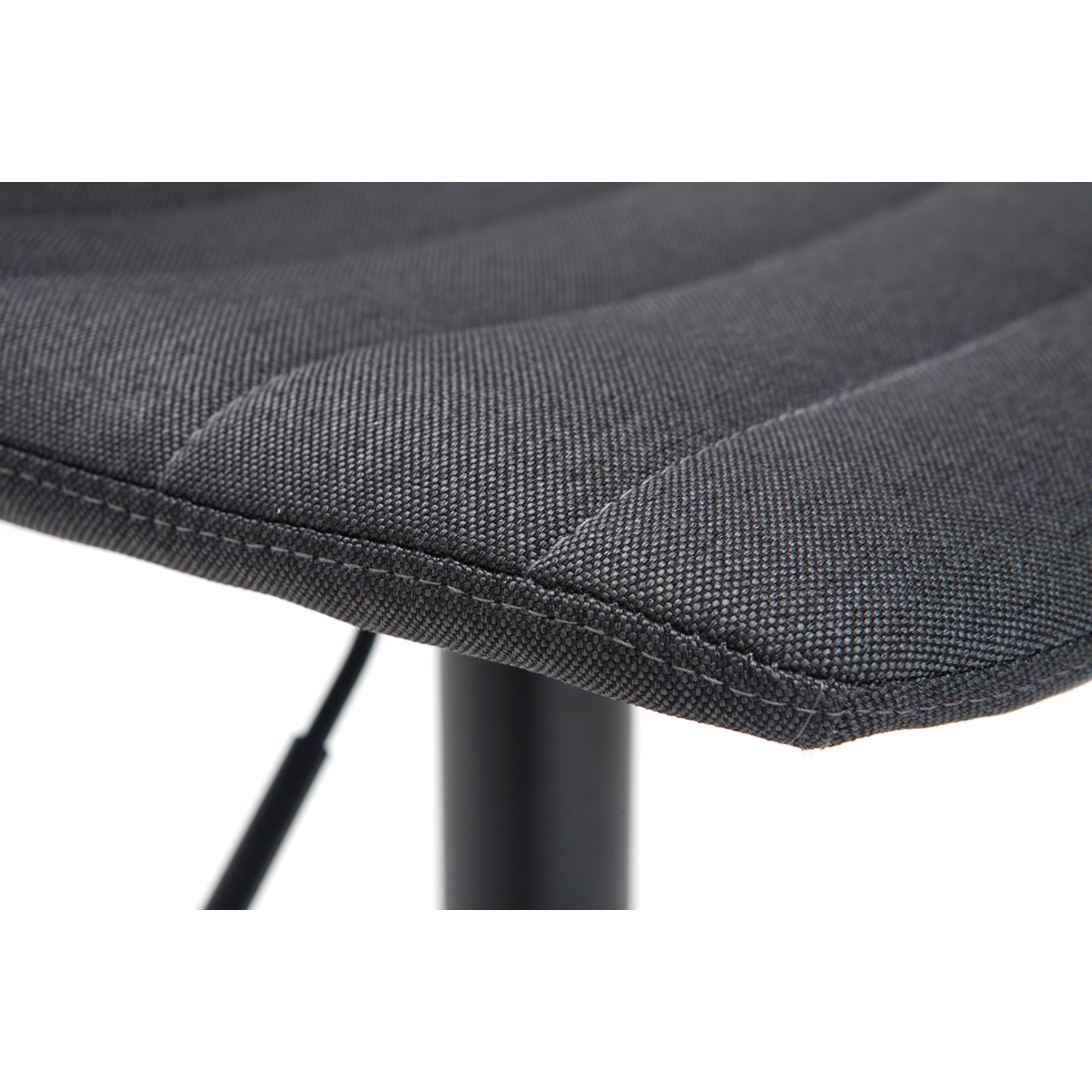 Tabourets de bar réglables pivotants 360° tissu et métal gris foncé (lot de 2) SAURY