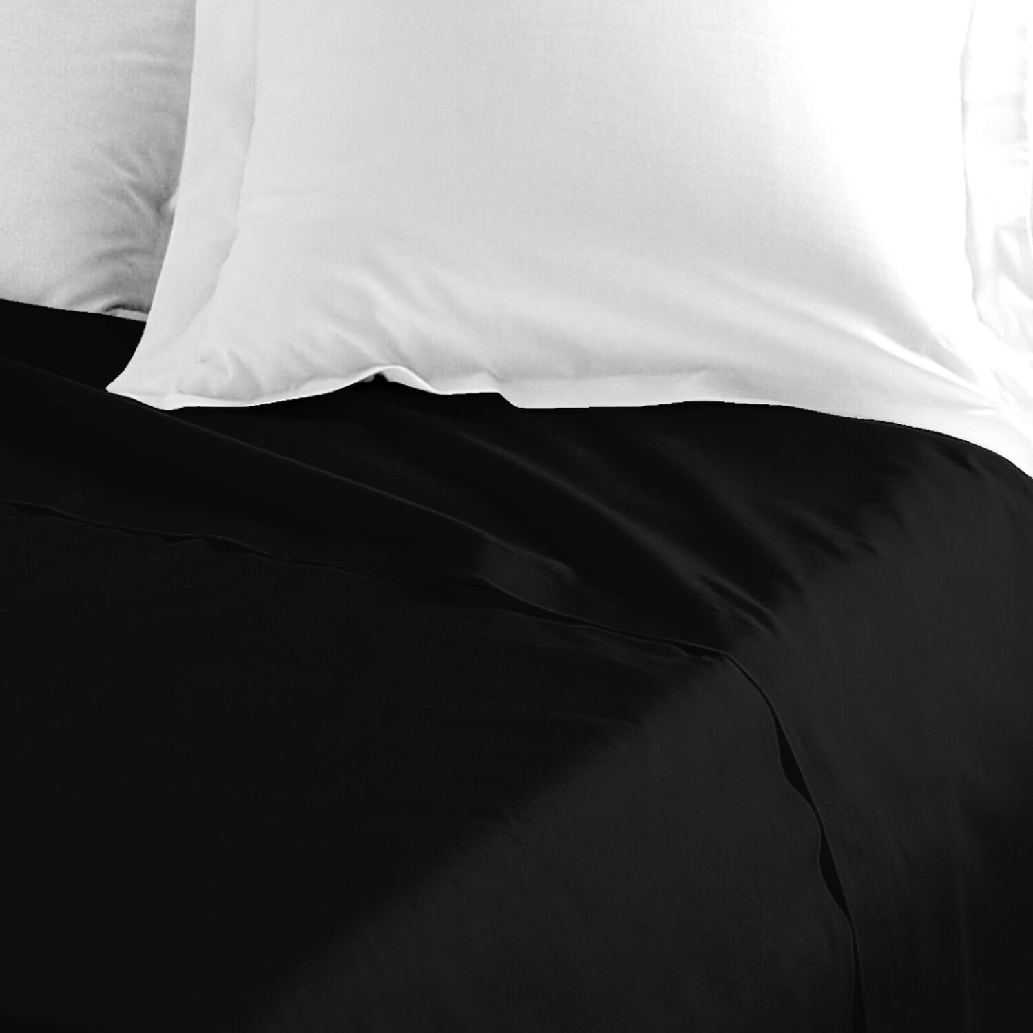 Drap Plat 180x290cm 100%coton 57fils Noir