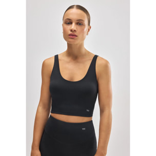 Reggiseno sportivo con canottiera nera