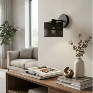 Lampada da parete Karbon in acciaio nero