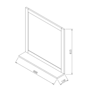 Miroir avec étagère Naturel Home 60x61,5 cm, bois (HOMEZRC)