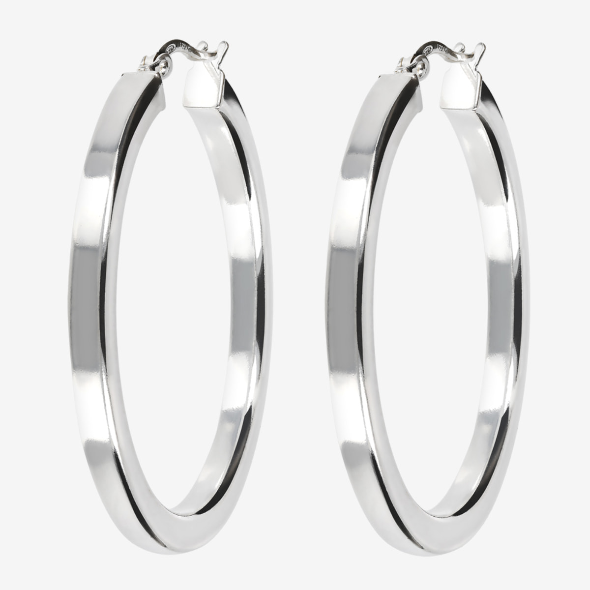 Orecchini a Cerchio Sottili in Argento 925 placcato Platino