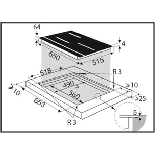 Table induction DE DIETRICH DPI7535B