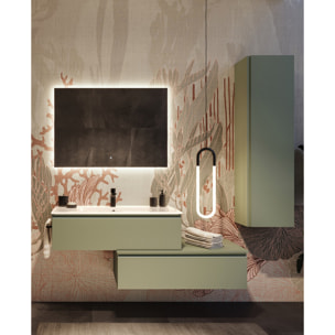 MOBILE DA BAGNO ZEFIRO 100 VERDE SALVIA- 7 PEZZI