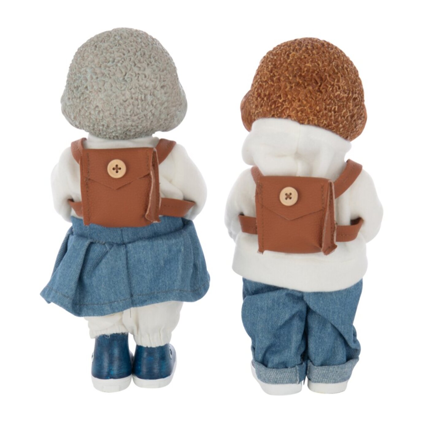 J-Line figurine Caniche Manteau + Sac - polyrésine - mix - small - 2 pièces