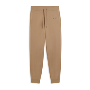 Pantaloni con fondo a costina e bande logate