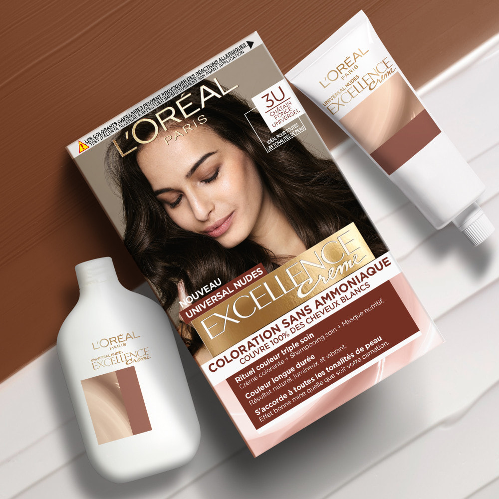 L'Oréal Paris Excellence crème Universal nudes Coloration 3 Châtain foncé