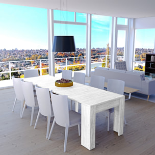 Tavolo Consolle Allungabile Oslo Plus Fino A 3 Metri Tavolo 14 Posti Salvaspazio Multiposizione Design Moderno Elegante 78x51x90 cm Bianco frassino