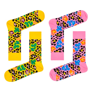 Calcetines 2-pack multi leopard