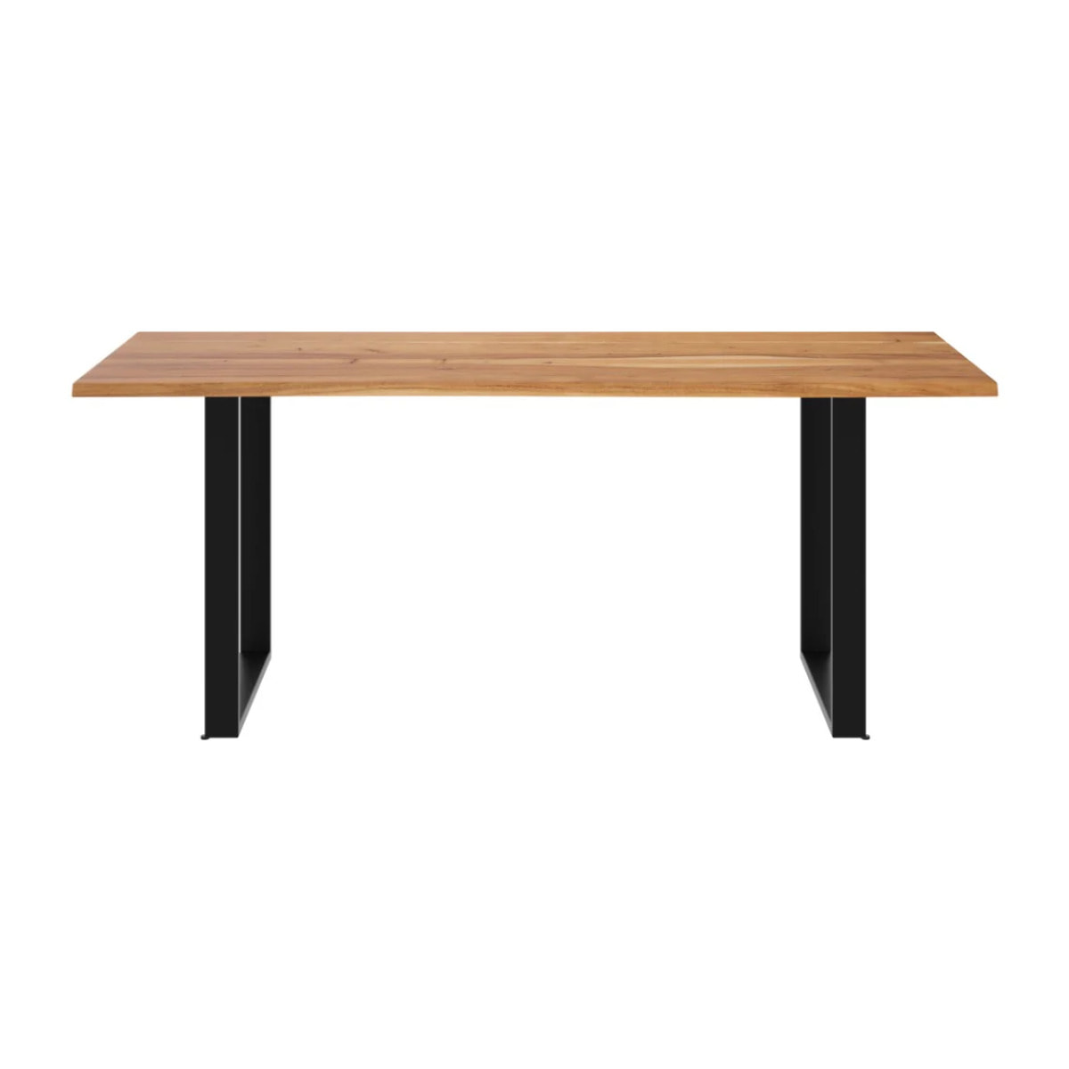 Table rectangulaire 8 personnes en bois d'acacia et métal  200 cm - Joko