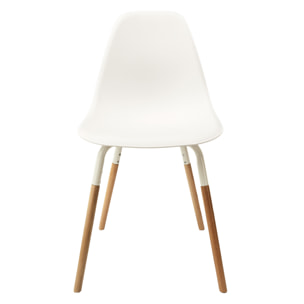 Chaise Scandinave Phenix Blanc - Lot De 4