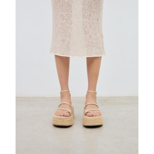 Sandalias de plataforma - Elina- 8 cm