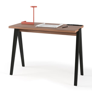 Escritorio Colmar nogal y negro 78x107x49 cm