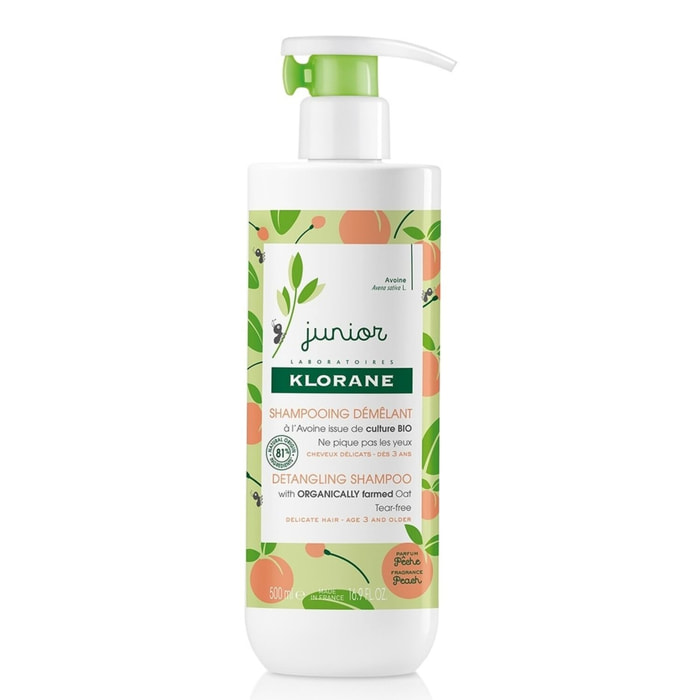 Junior- Avoine  - Shampoing Démêlant à la Pêche - Cheveux Délicats