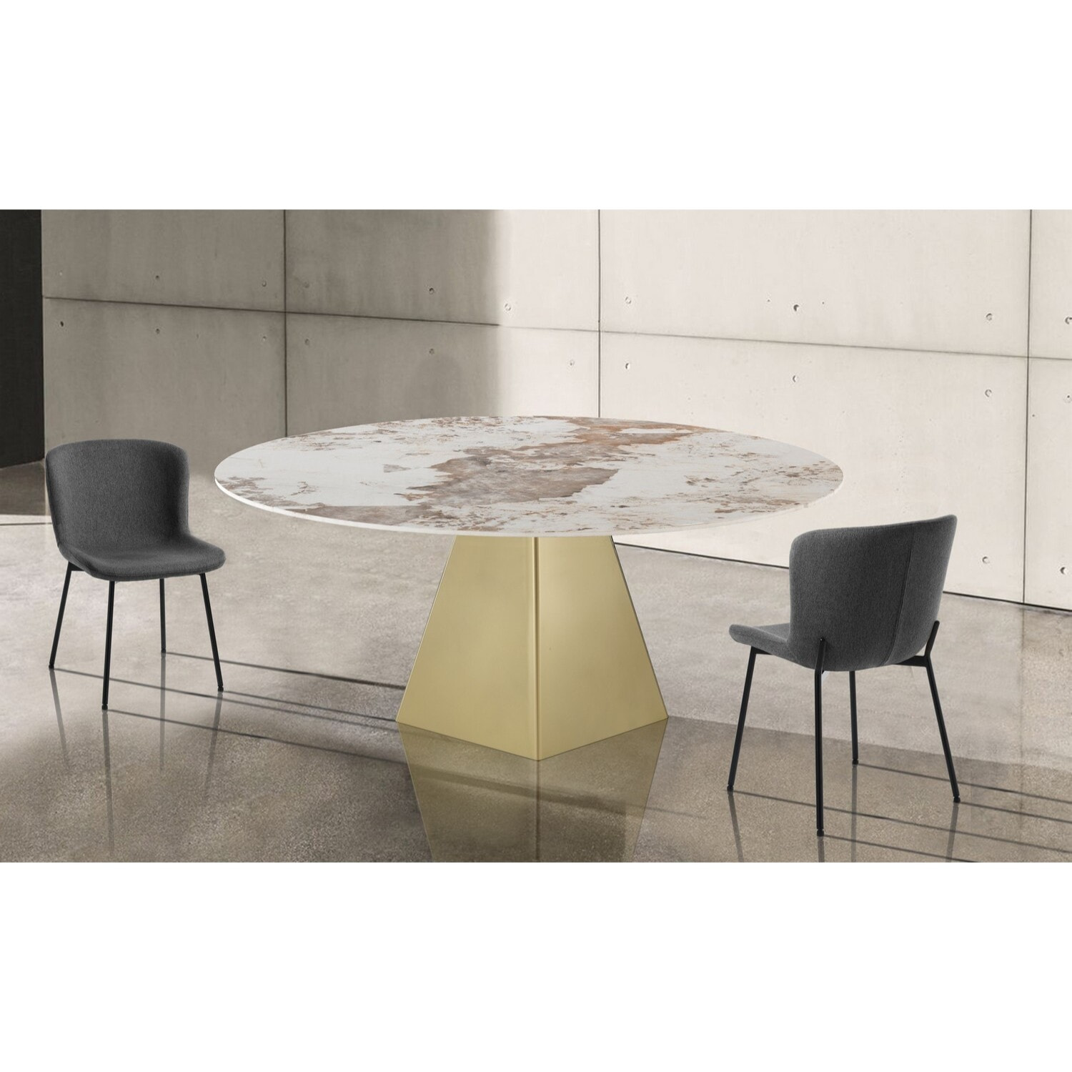 Oresteluchetta Tavolo allungabile rettangolare / rotondo ARVIN ONICE GOLD