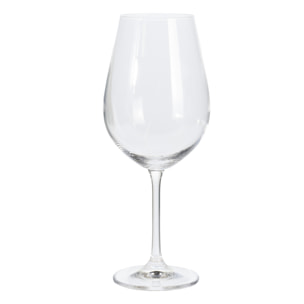 Juego de 4 copas de vino blanco con diseño de rayas en relieve 520ml