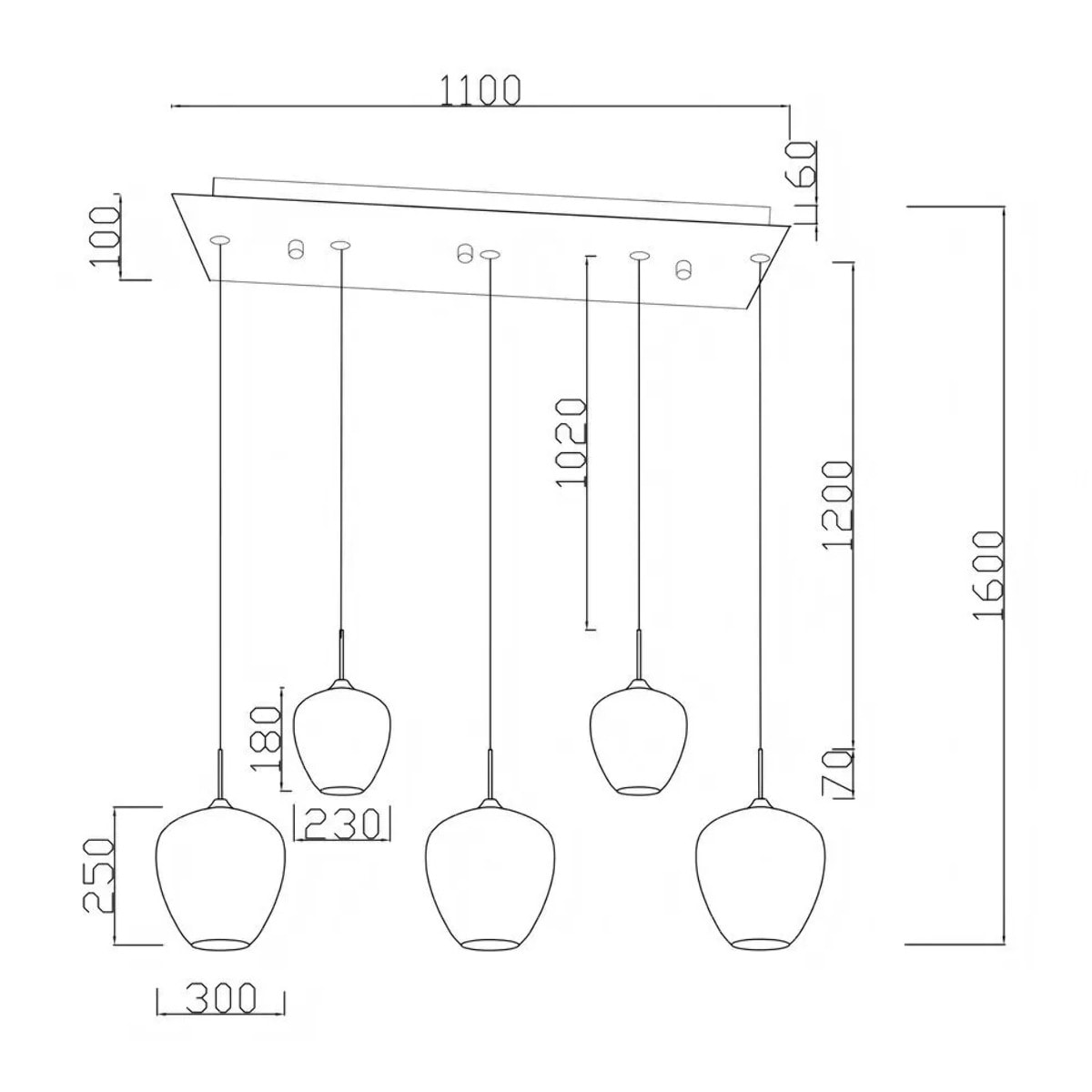 Suspension Sphere 5 bleue Kare Design