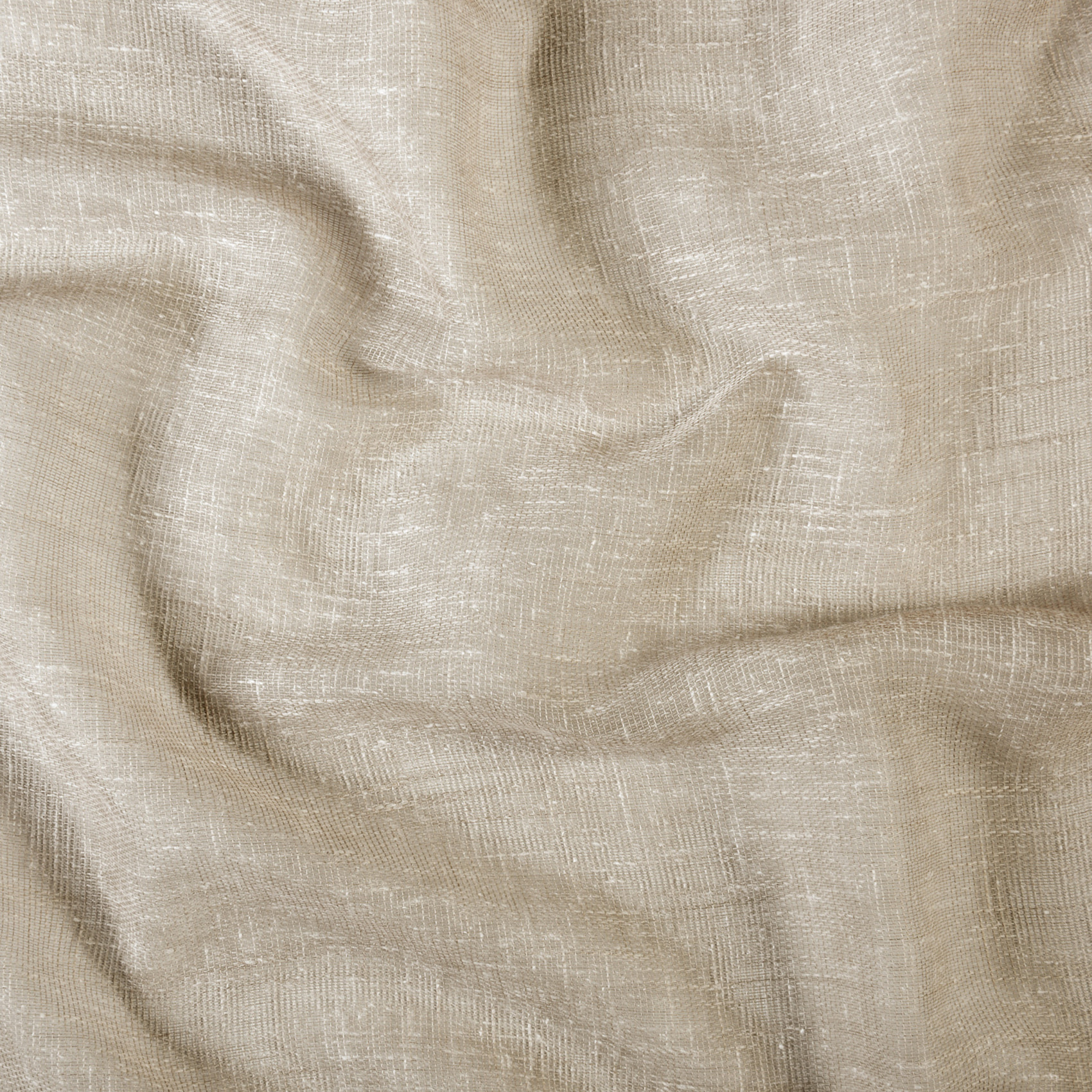Tissu voile en polycoton chiné - Beige