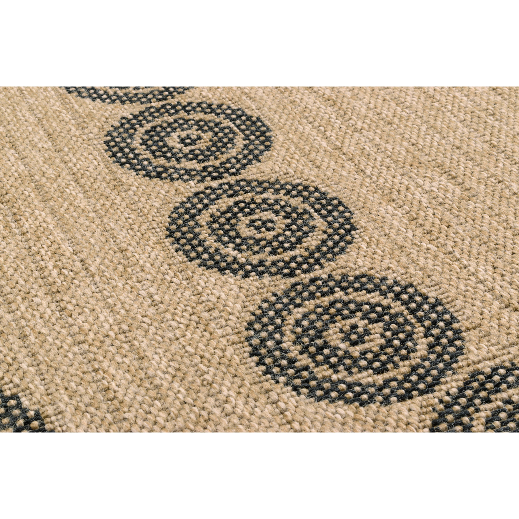 Nature - tapis effet jute noir