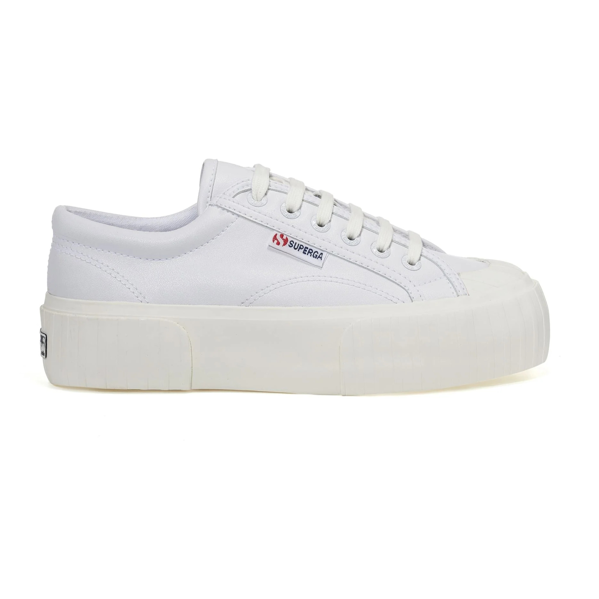 Superga - Sneakers Donna Bianco - 2631 Stripe Platform Vegan Material