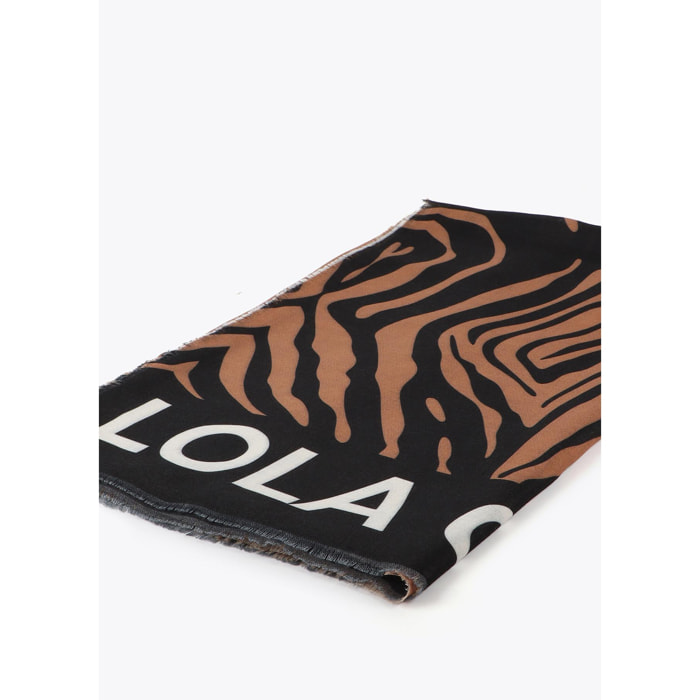 Foulard Stampa Zebra e Tinta Unita
