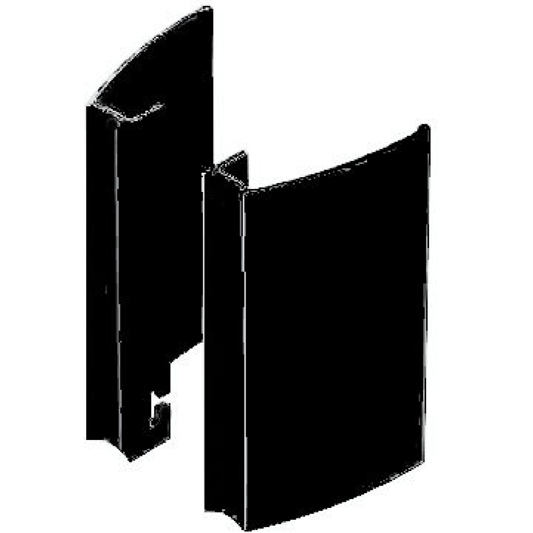 Paire de poignées aileron 250mm ALMA COMPONENTES Entraxe 200mm - Ral9005 Noir - 7060-250-9005