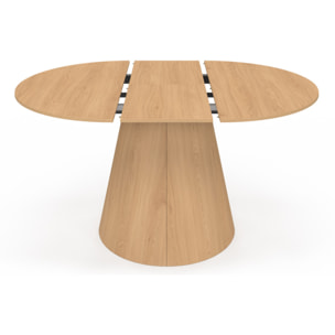 Table à manger ronde extensible Elvis bois Ø110-150cm