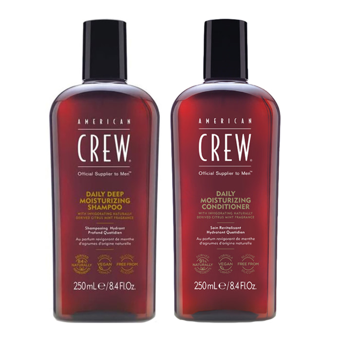 AMERICAN CREW Kit Daily Moisturizing Shampoo 250ml + Conditioner 250ml