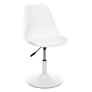 Chaise déco hauteur ajustable style scandinave ''Aiko'' Atmosphera - Couleur: Blanc