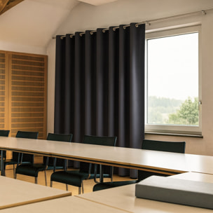 Rideau occultant ignifugé M1 non feu - Gris anthracite