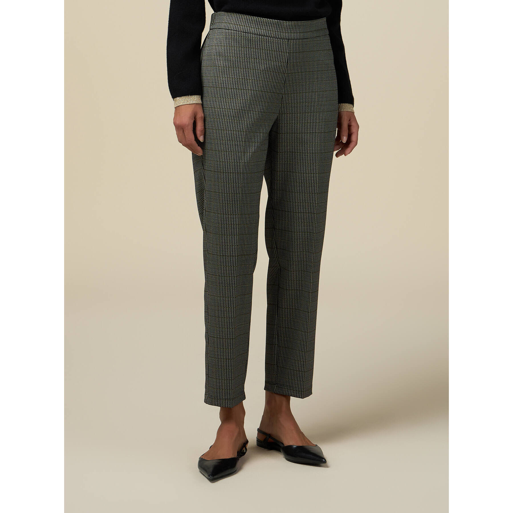 Oltre - Jacquard fabric trousers - Verde