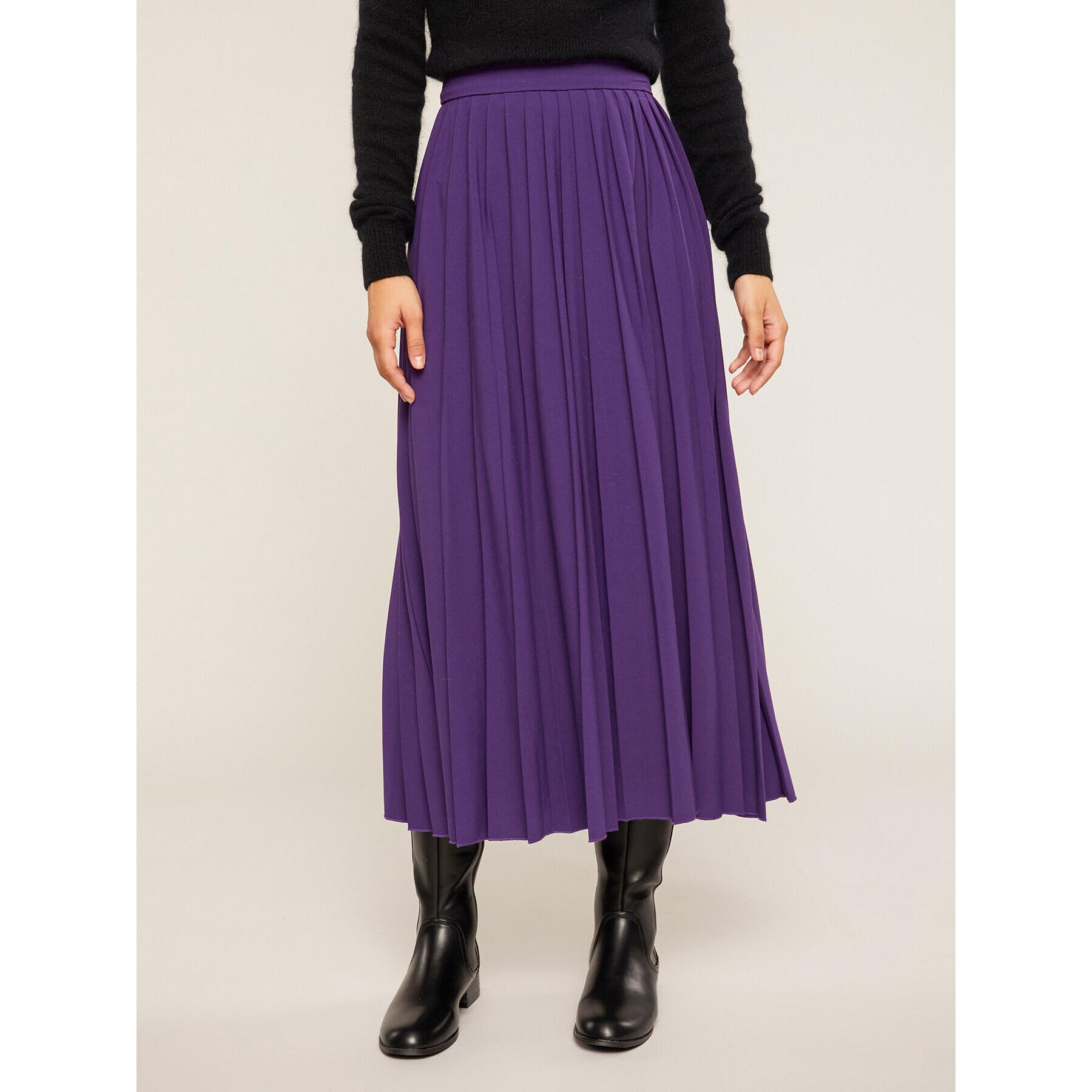 Motivi - Falda midi con pliegues - Violeta