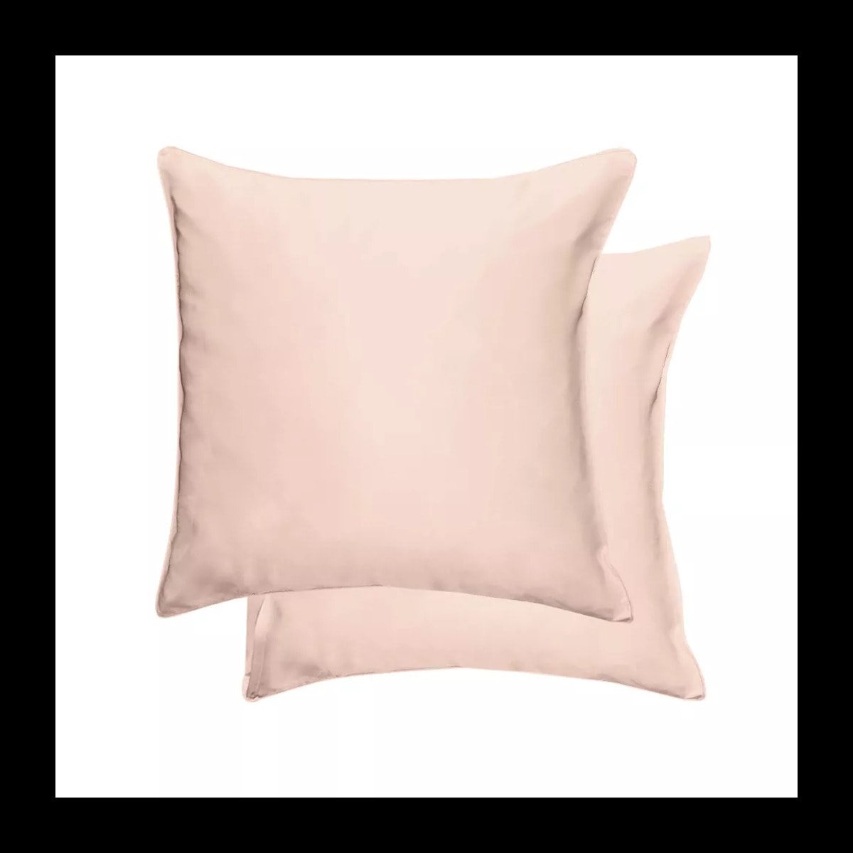 Taie d'oreiller soie uni rose Jouvence petale
