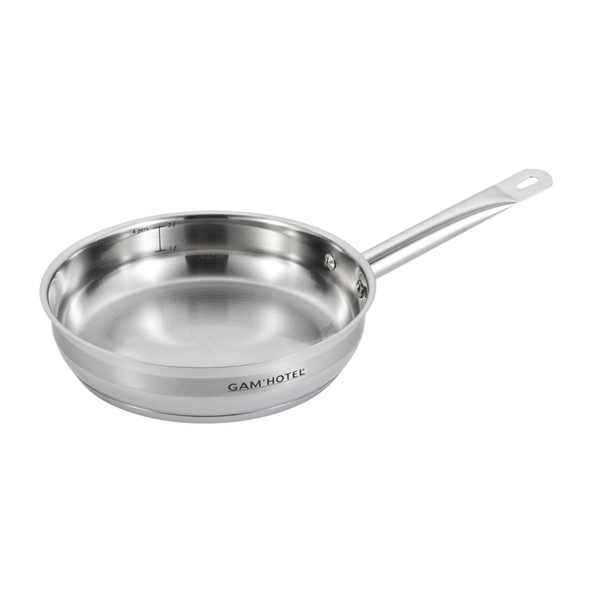 Poêle inox 24x5,5cm induction