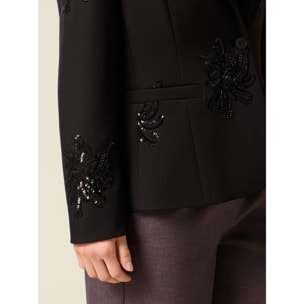 Oltre - Blazer con bordados de lentejuelas - Negro
