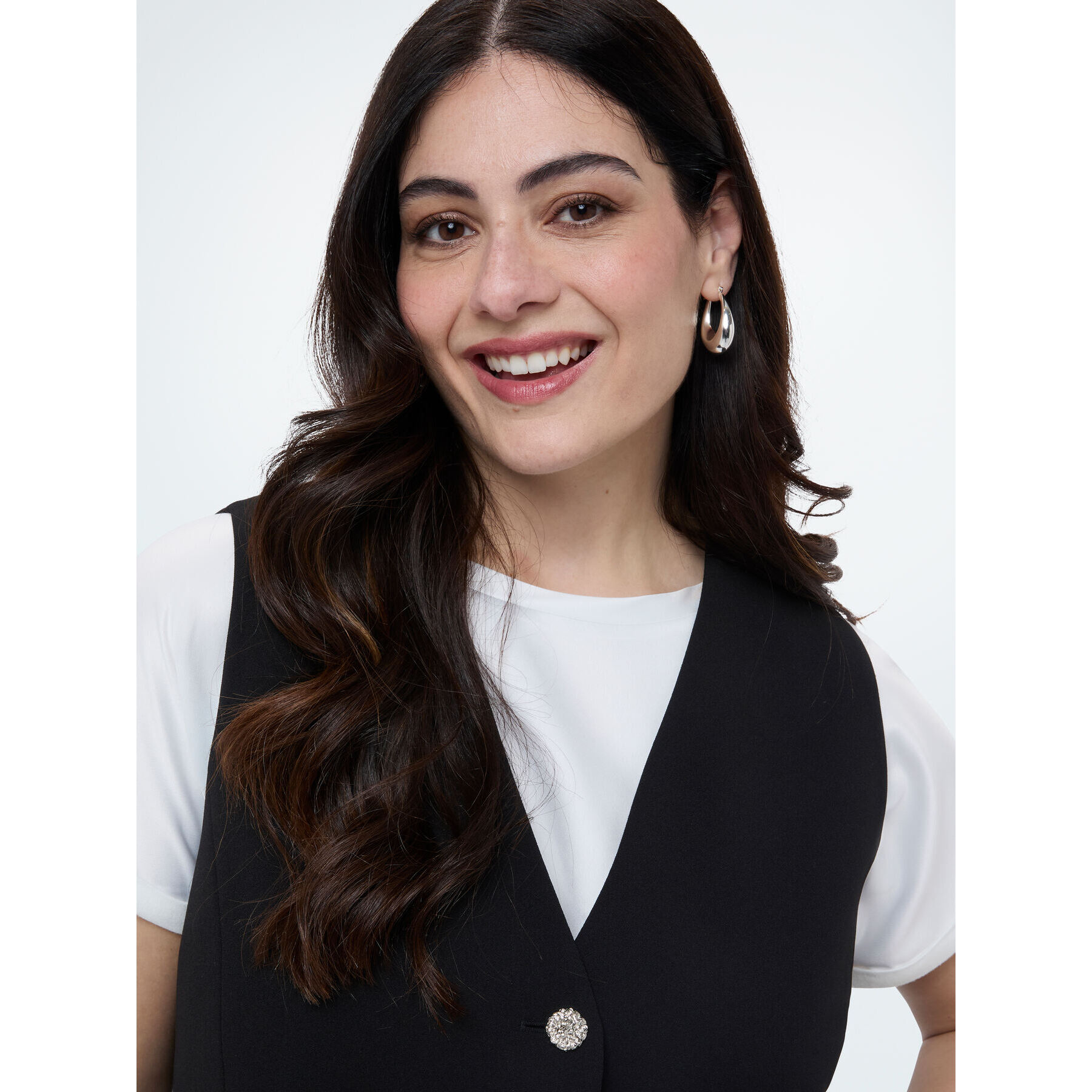 Fiorella Rubino - Chaleco de tejido elástico - Negro