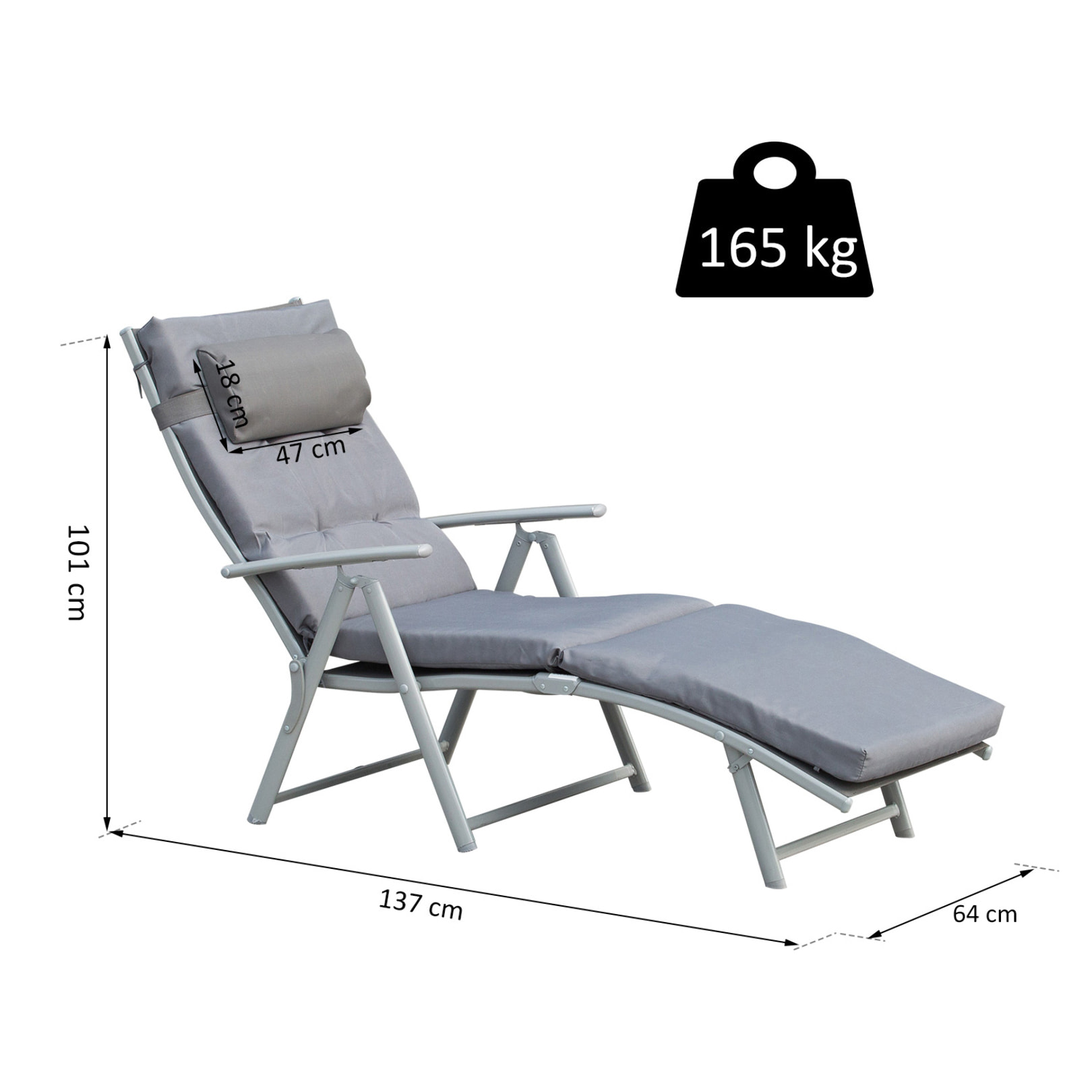 Transat inclinable – 7 positions – Confort optimal