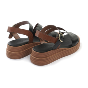 SANDALO ZEPPA FASCE Z NERO