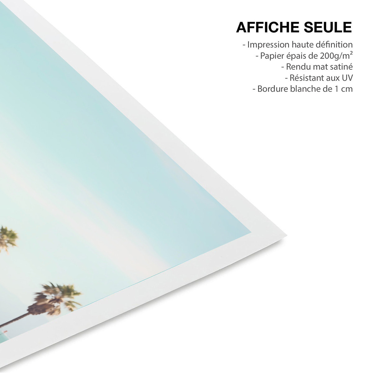 Affiche bord de mer Surf Car Beach Affiche seule
