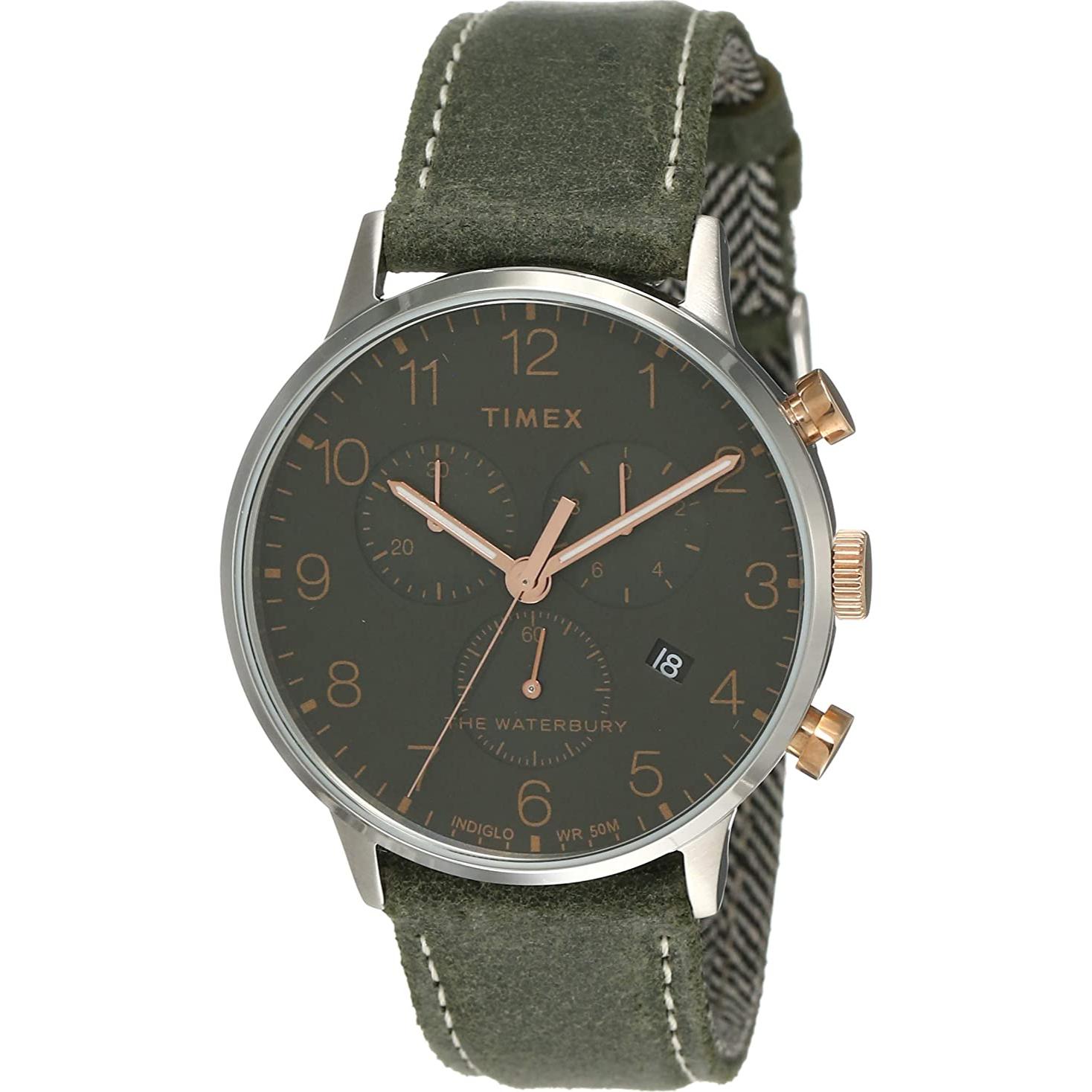 Orologio TIMEX WATERBURY Pelle Grigio