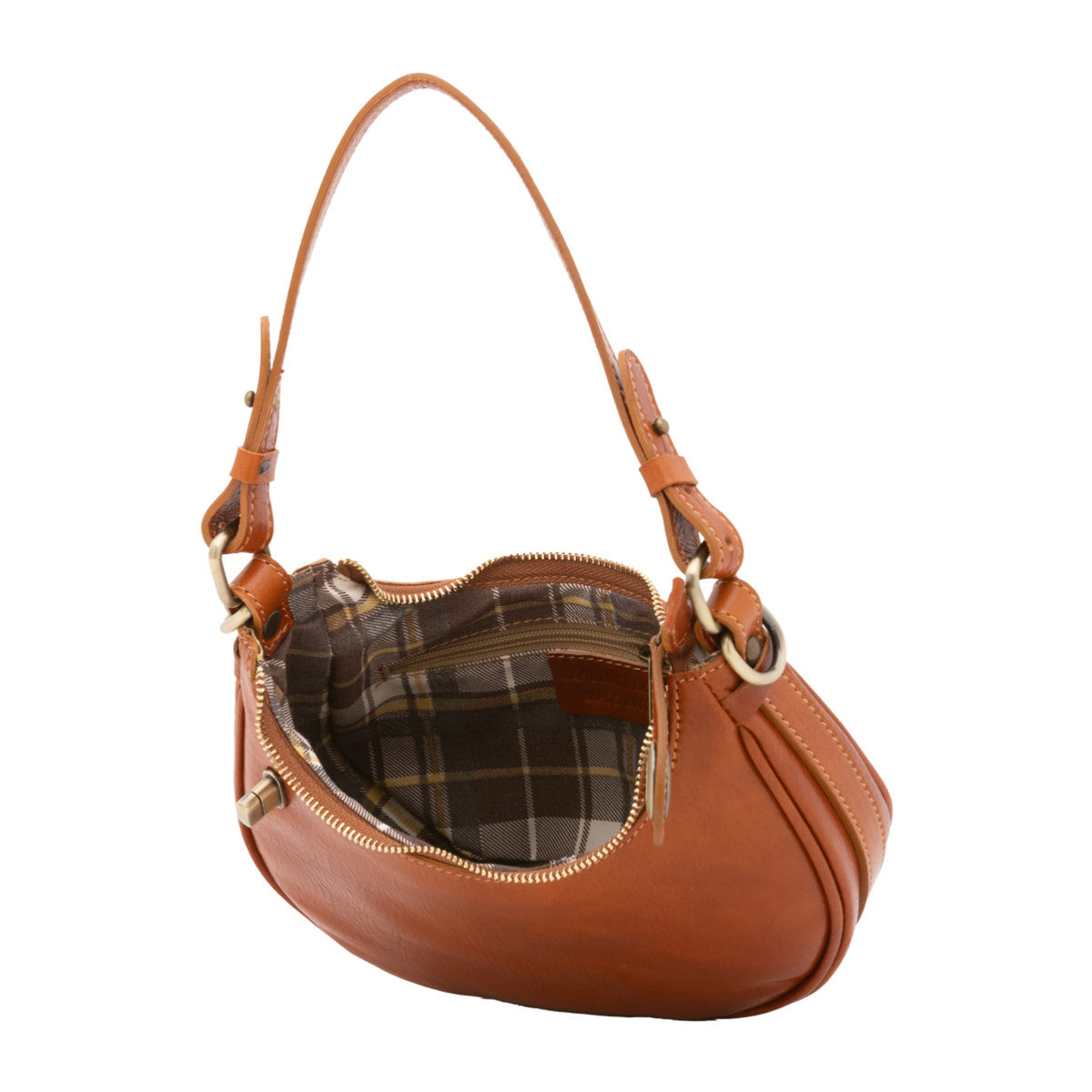 Borsa a spalla da donna - Modello False - Vera pelle - 25.0 x 18.0 x 8.0 cm